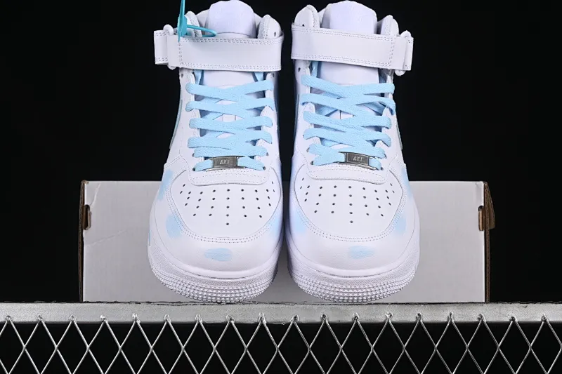 All categories Nk Air Force 1 Air Force series Nk Air Force 1 Mid Air Force mid-top Nk Air Force 1'07 Mid sky blue Hand-painted fracture Three hook shadow Air Force 1 strap mid-top casual sneakers CW2289-111